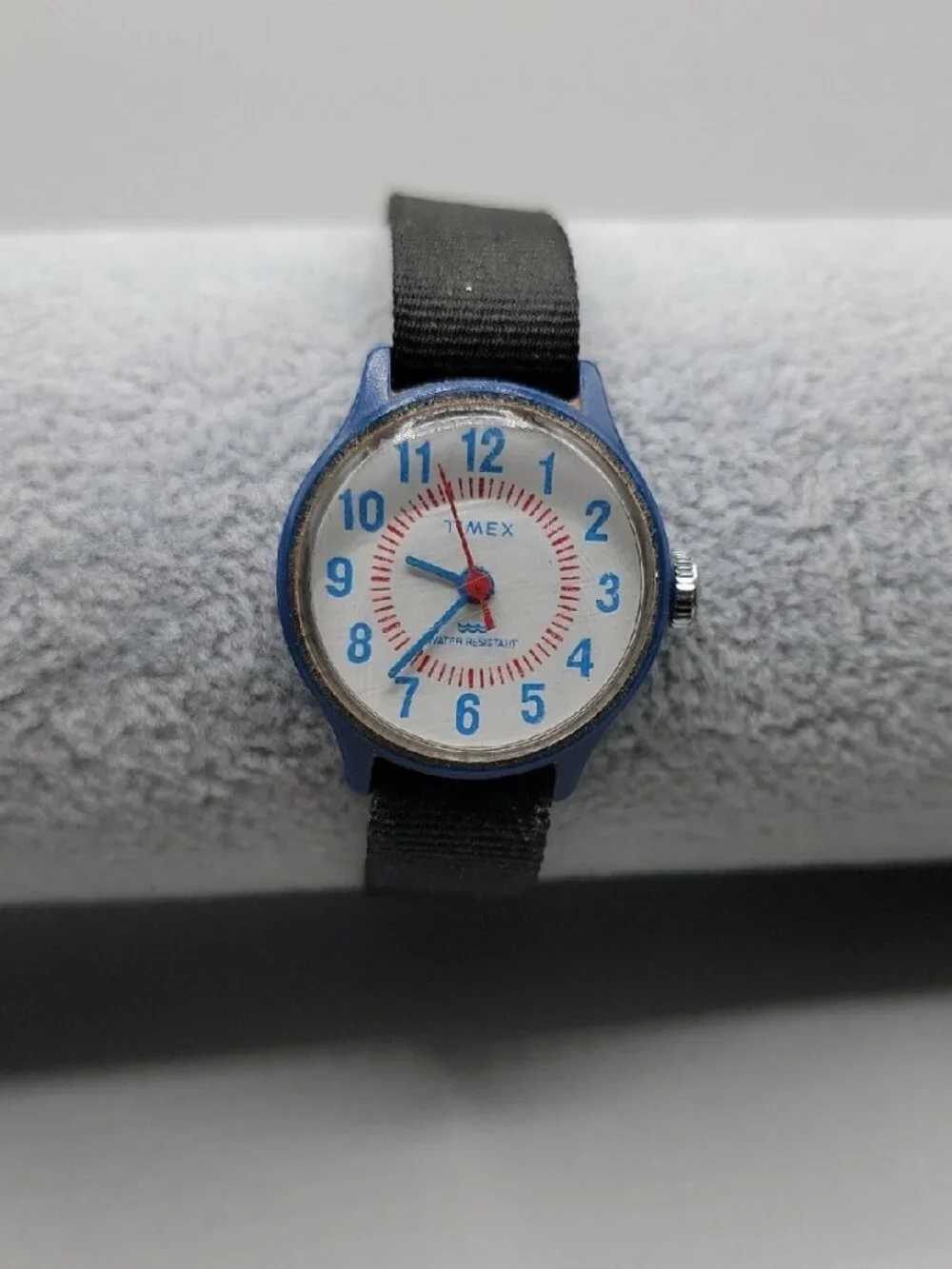 Vintage 1980s Timex Fun Timers Blue Mechanical Watch 25mm 7